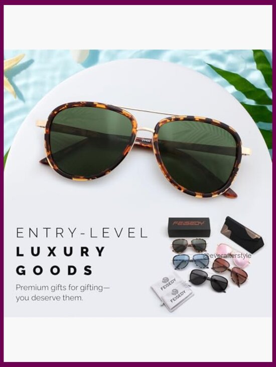 Retro Polarized Aviator Sunglasses Vintage Square Frame main image 7
